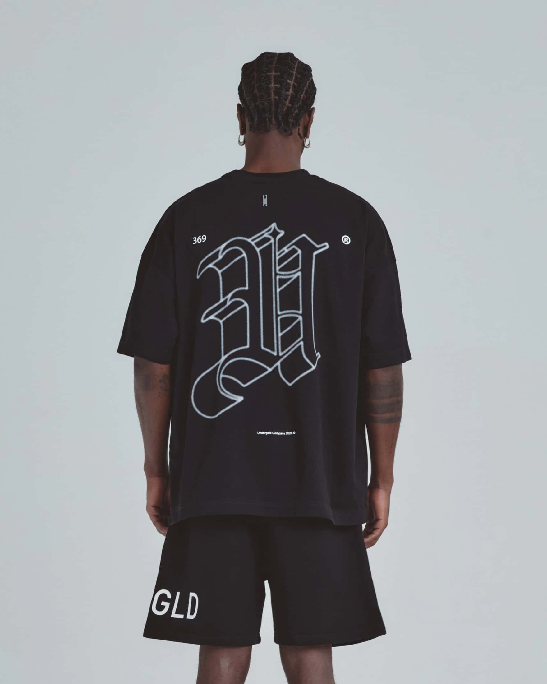 Line Solid U Tshirt Black - miniatura 7