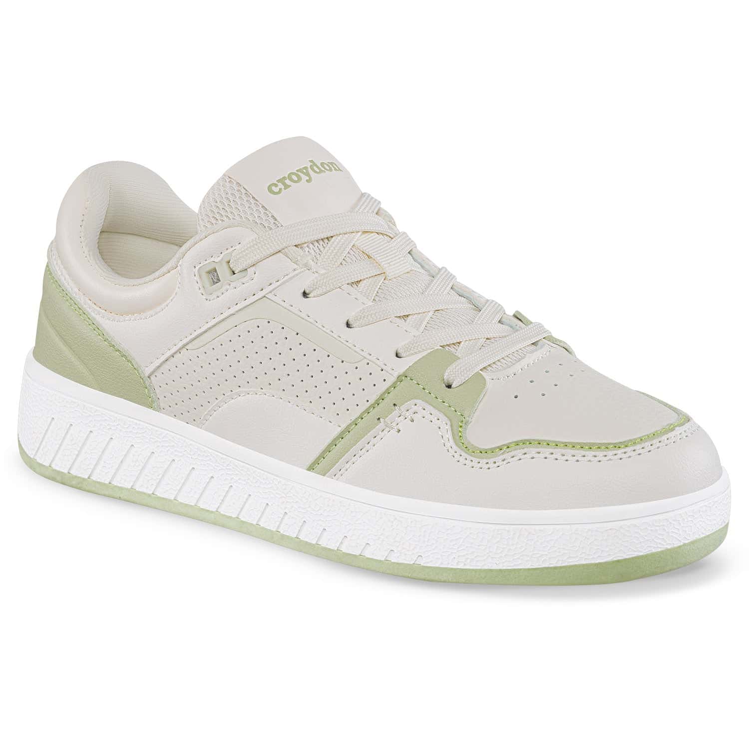 Tenis Urbanos Dagin Beige-Verde Croydon para Mujer