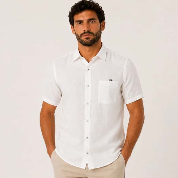 CAMISA MC 100% ALGODON HOMBRE
