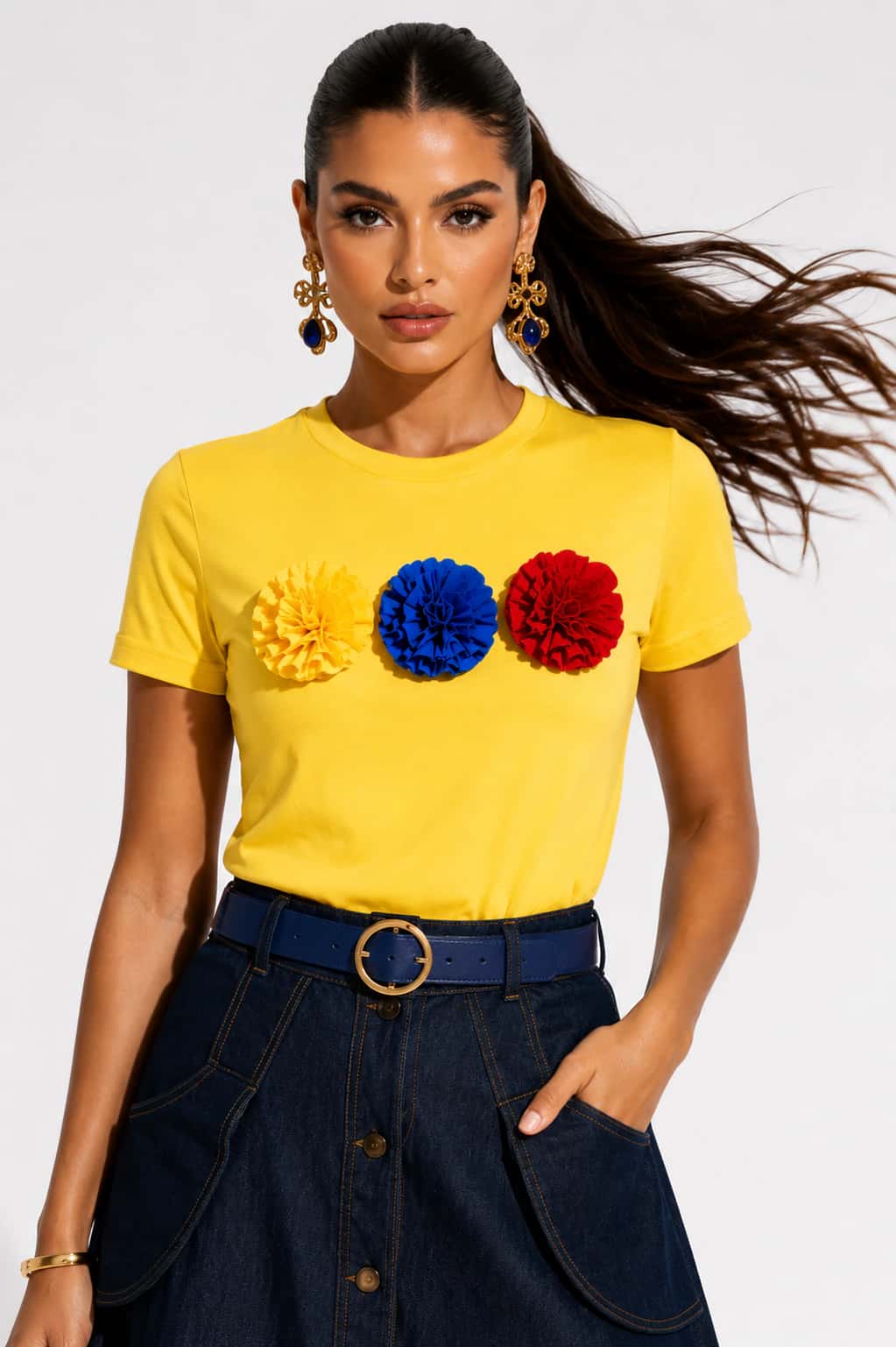 Camiseta Colombia amarilla