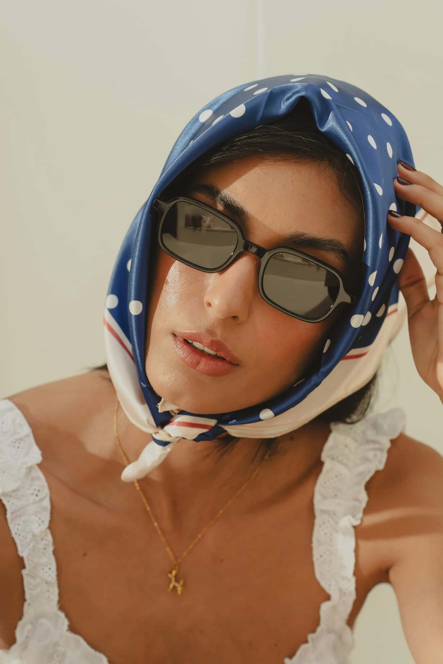 PAÑOLETA POLKA DOTS BLUE