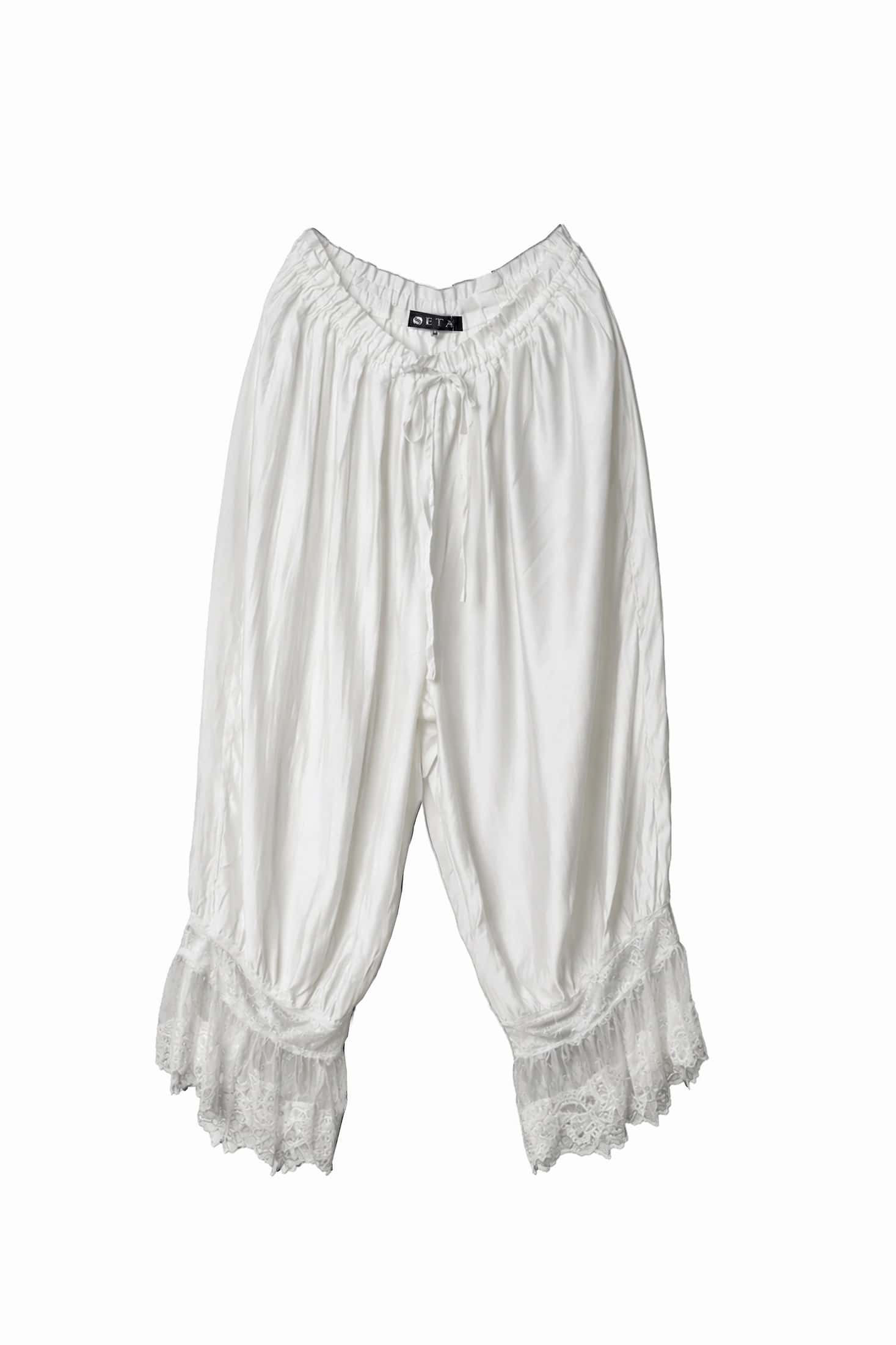 CHANTILLY BAGGY PANTS, WHITE - miniatura 1