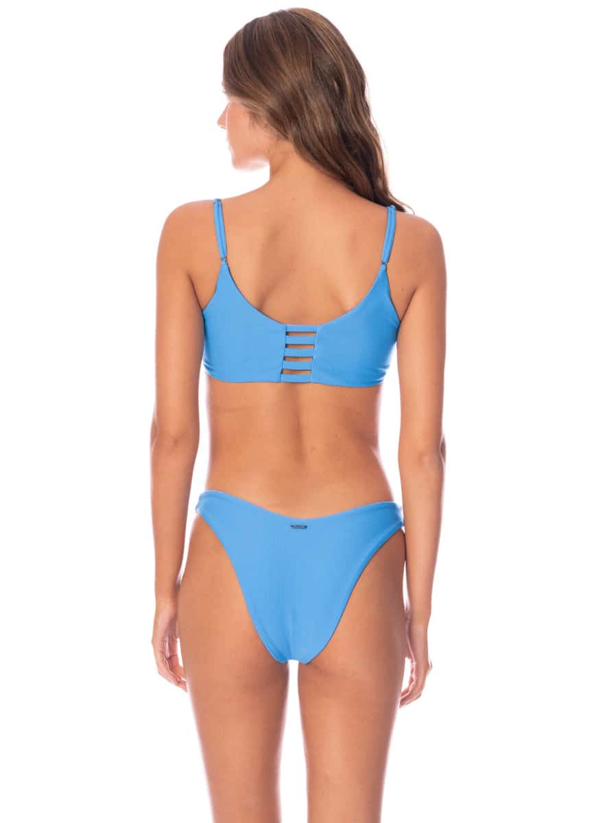 Maaji Stone Blue Splendour Regular Rise Thin Side Bikini Bottom