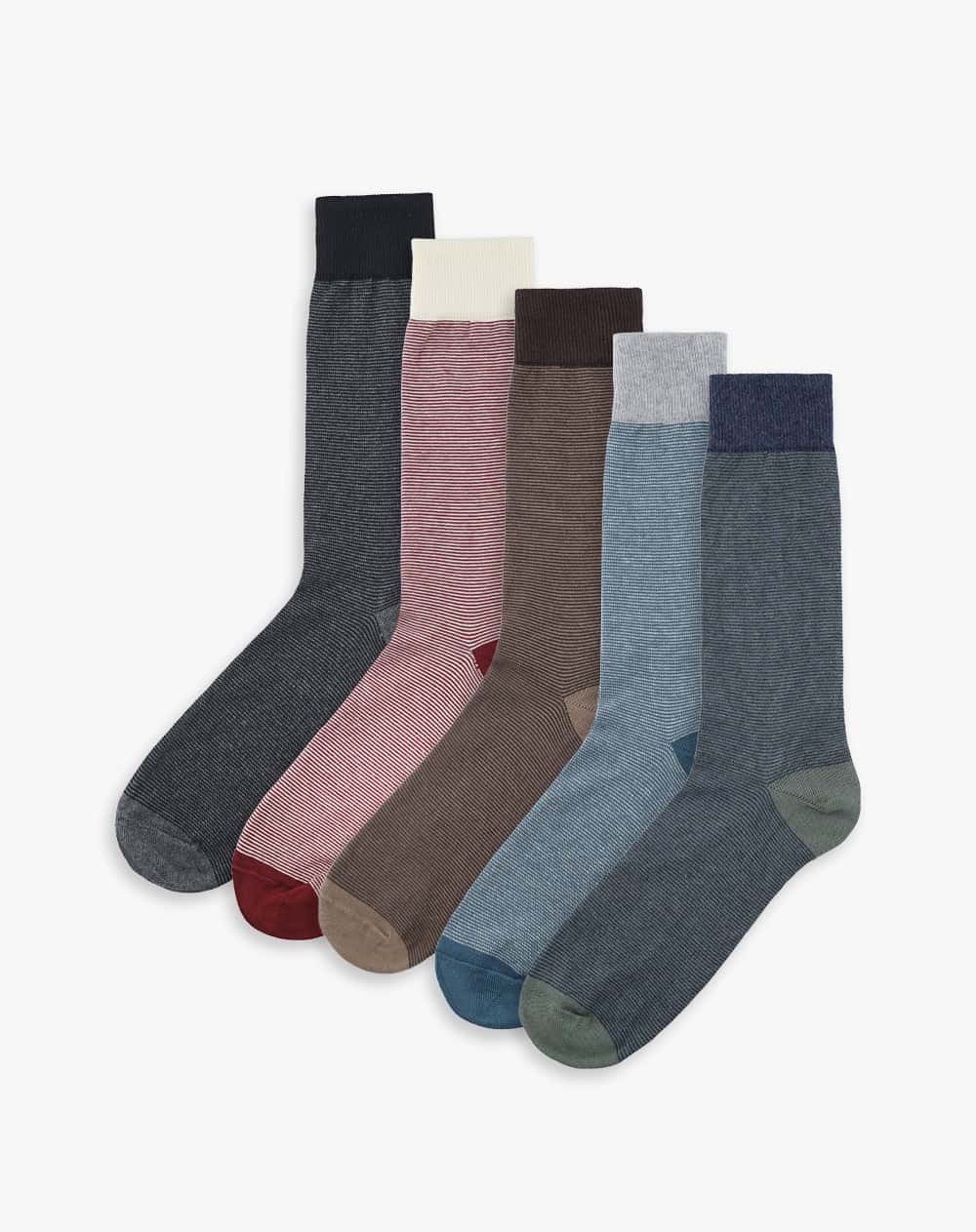 5 pares de medias largas surtido hombre