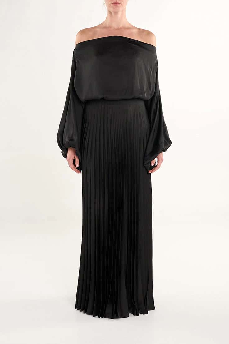 BLACK MIKI LONG SKIRT