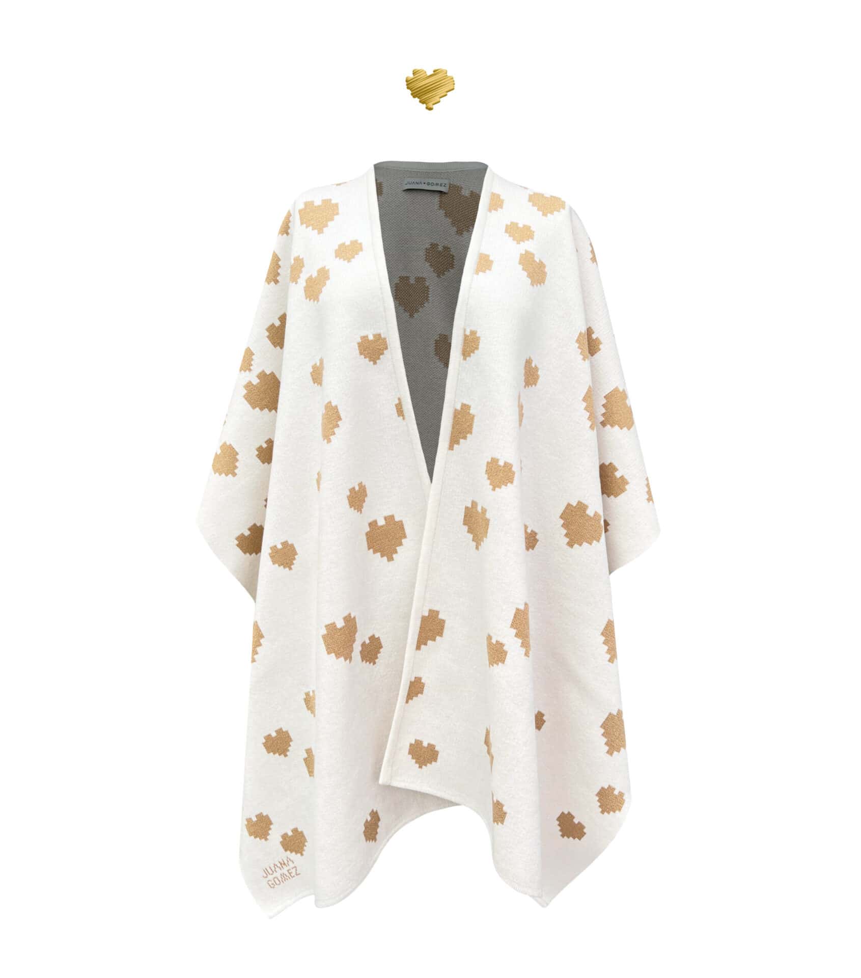 Poncho Cuore Oro Hueso.