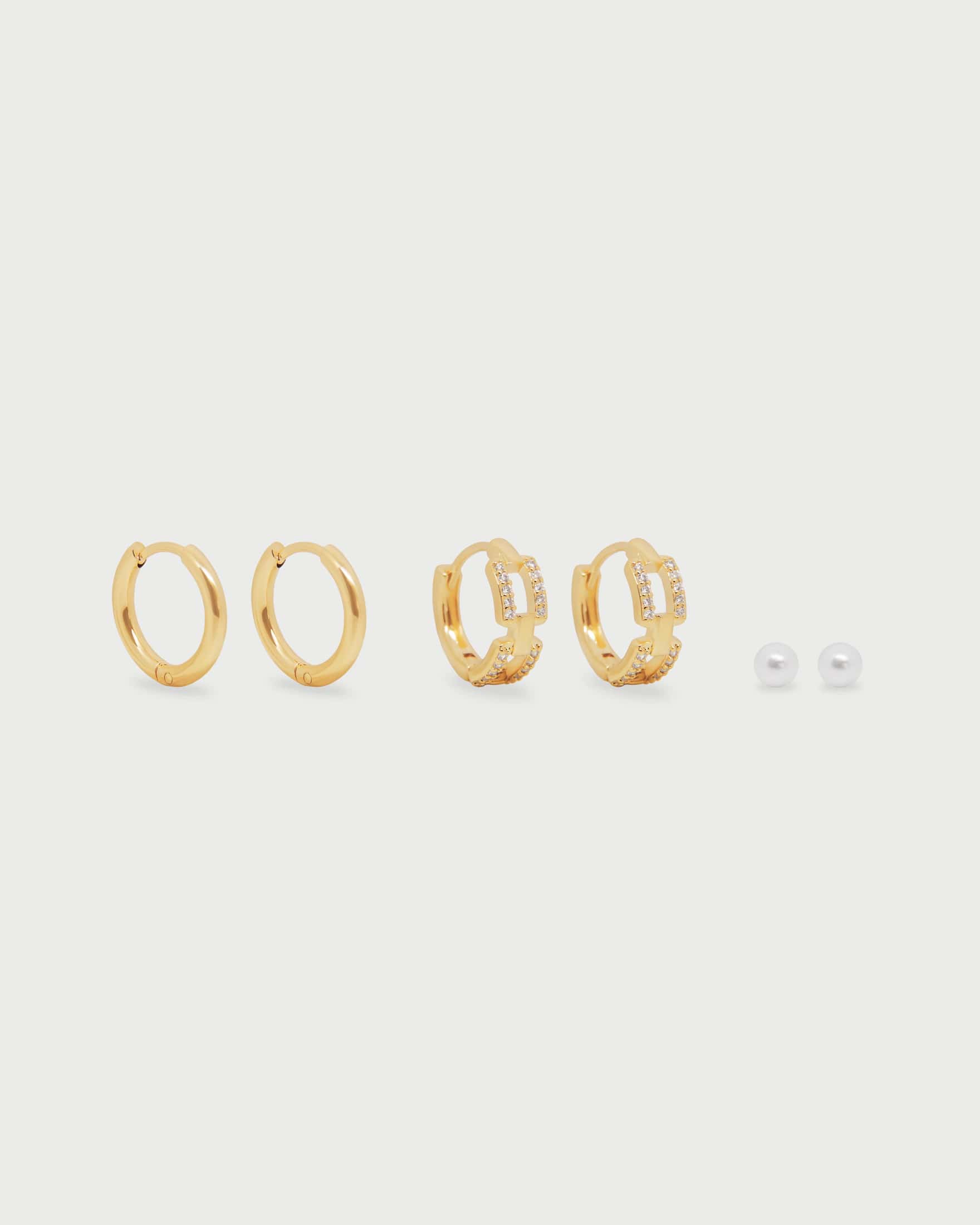 Set X3 Aretes Perla