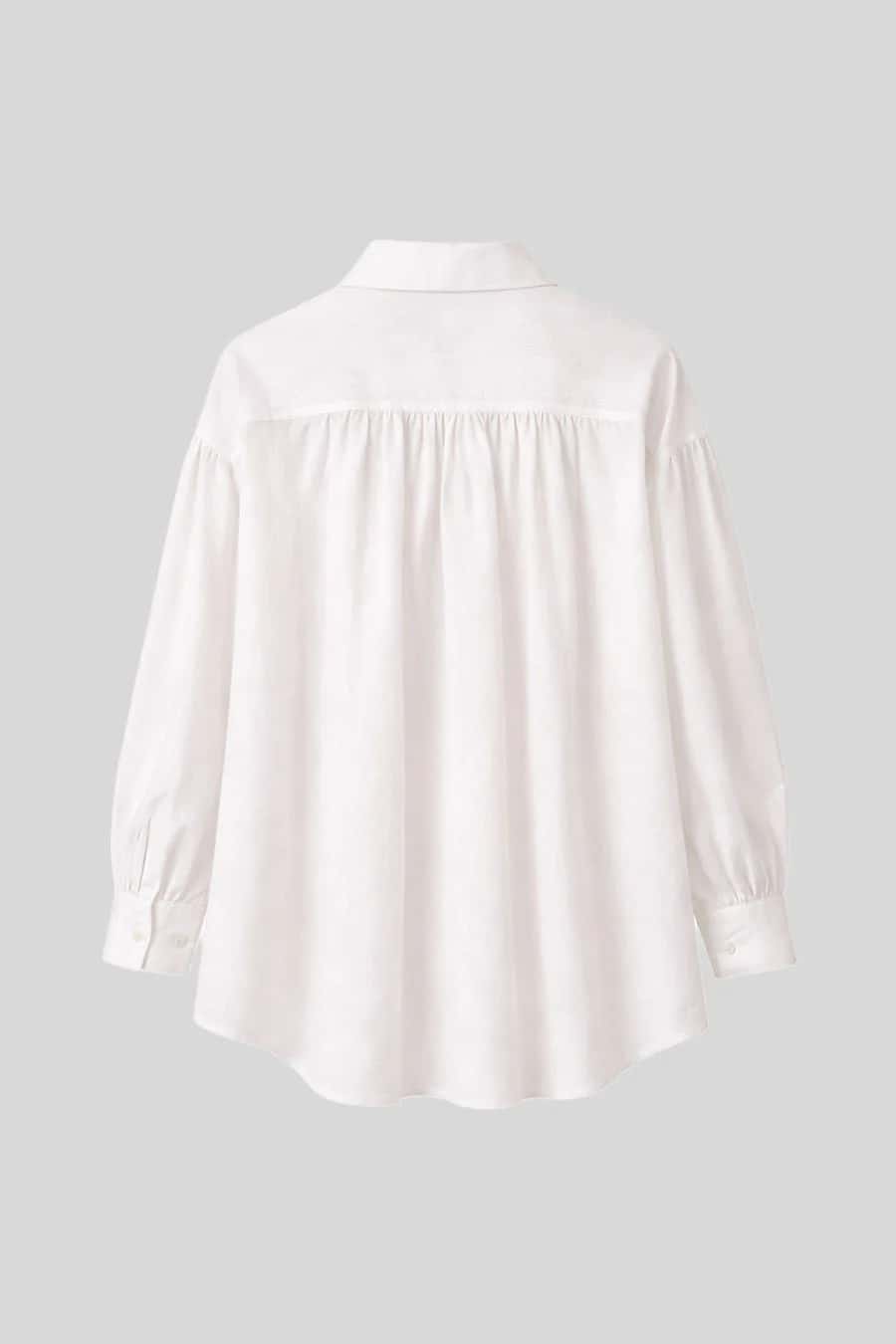 Women's shirt linen romy white - miniatura 4