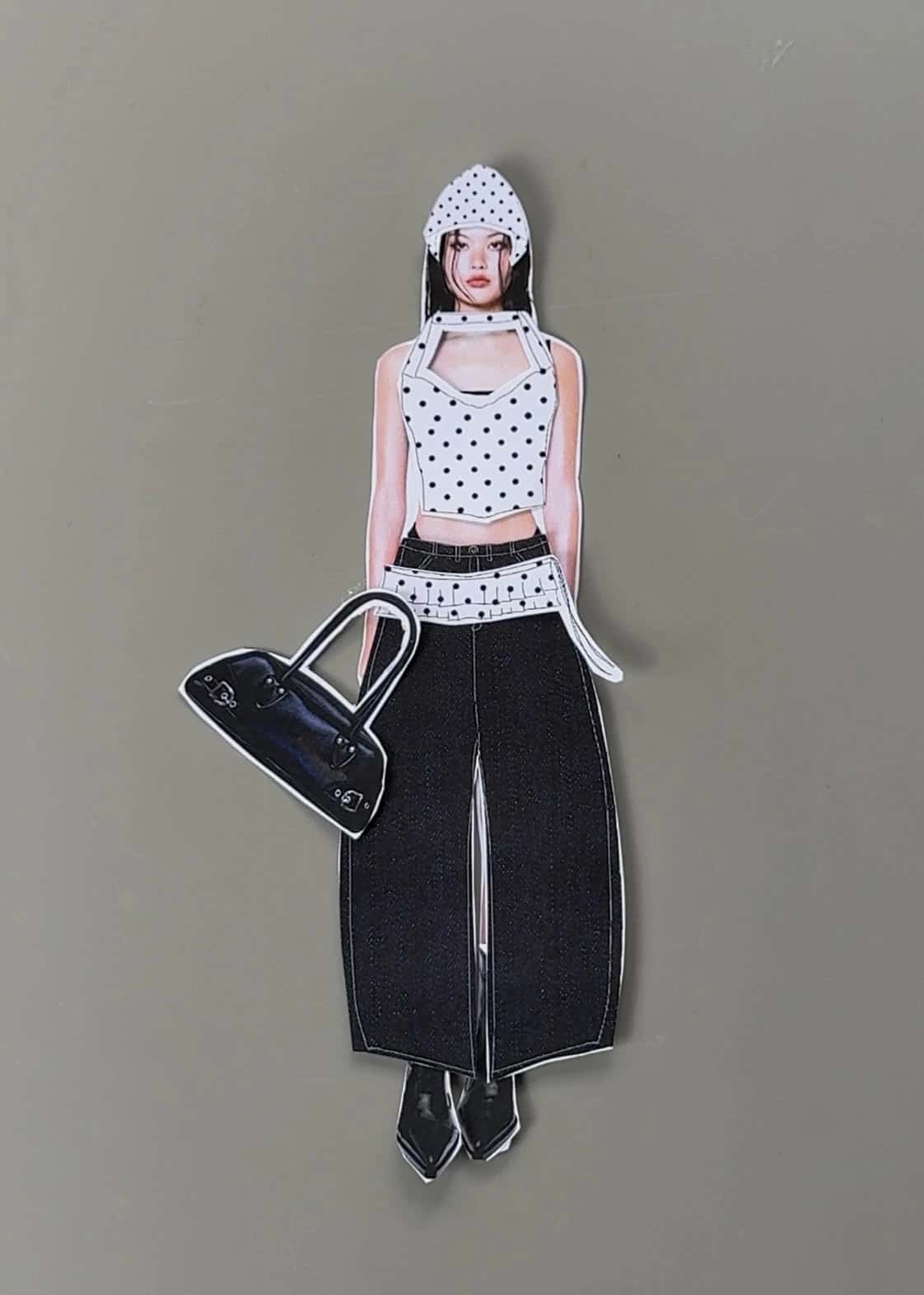 CINTURON FALDA POLKA DOTS BLANCA - miniatura 4