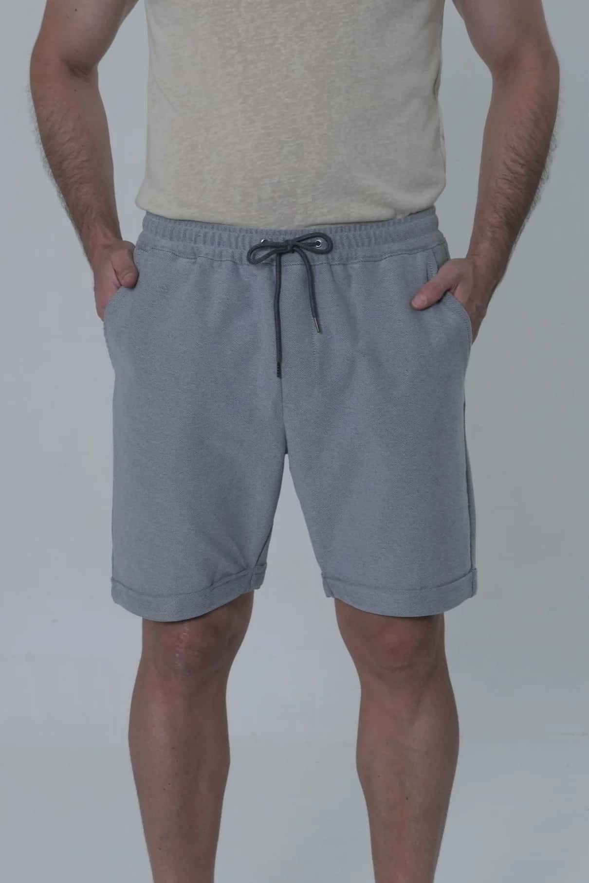 Bermuda Burda Js  Hombre Gris Jaspe