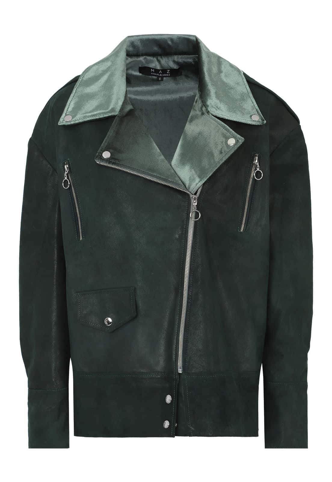 BIKER VELVET LEATHER JACKET