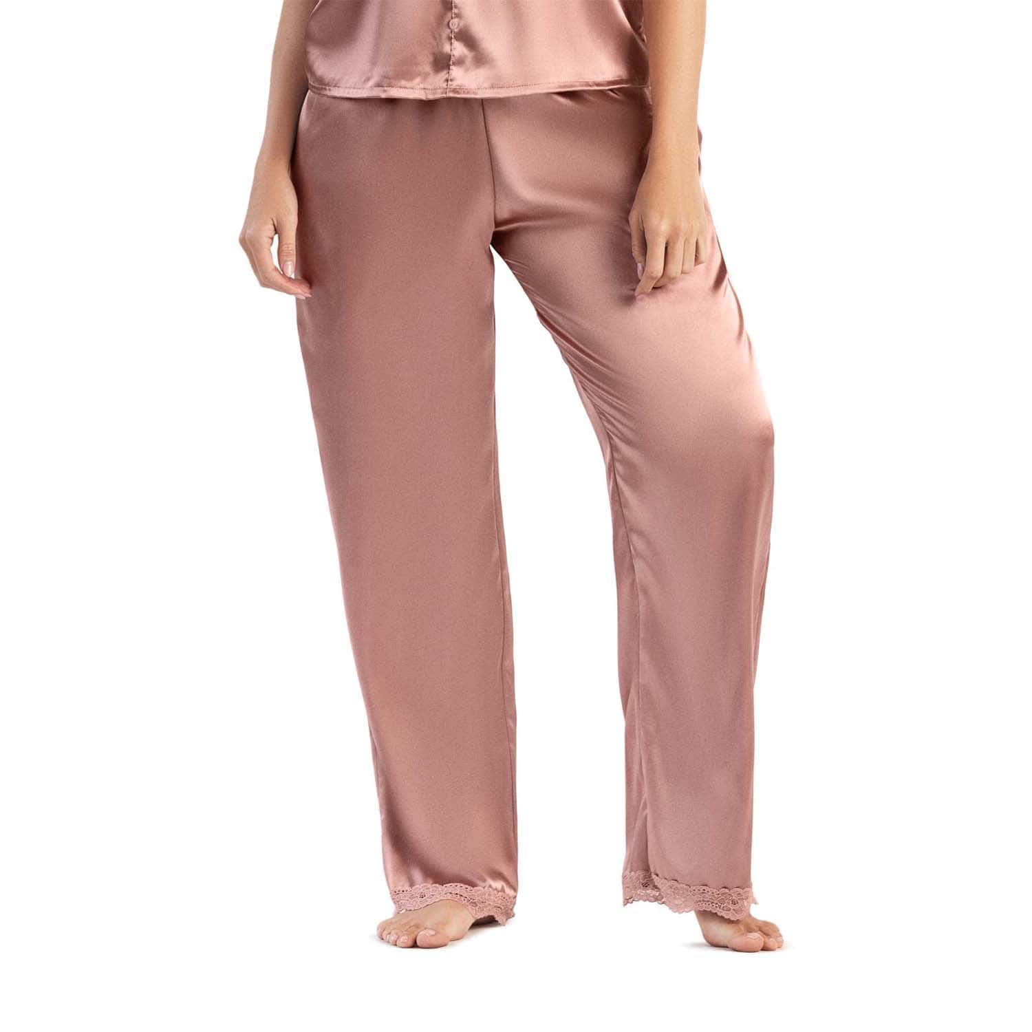 PANTALÓN DE PIJAMA CON ENCAJE EN BOTA