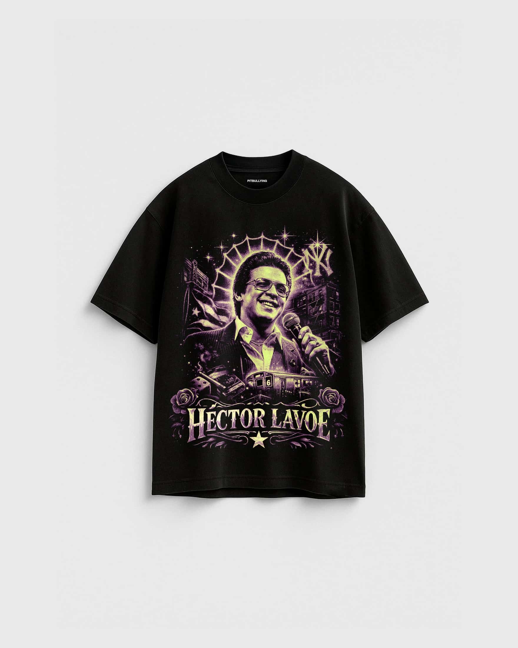 Camiseta Oversize Negra Héctor Lavoe - miniatura 2