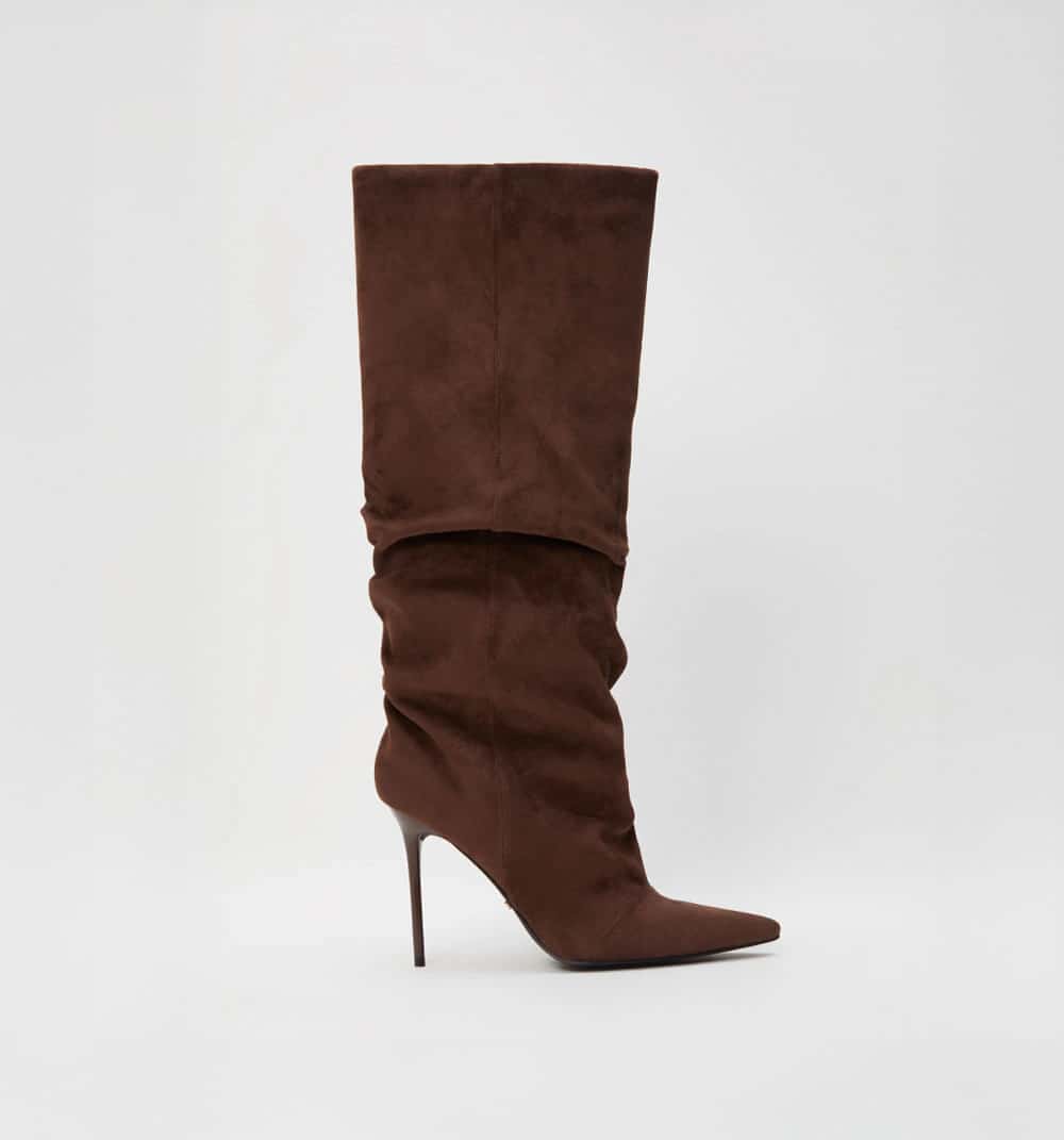 Bota caña alta en suede