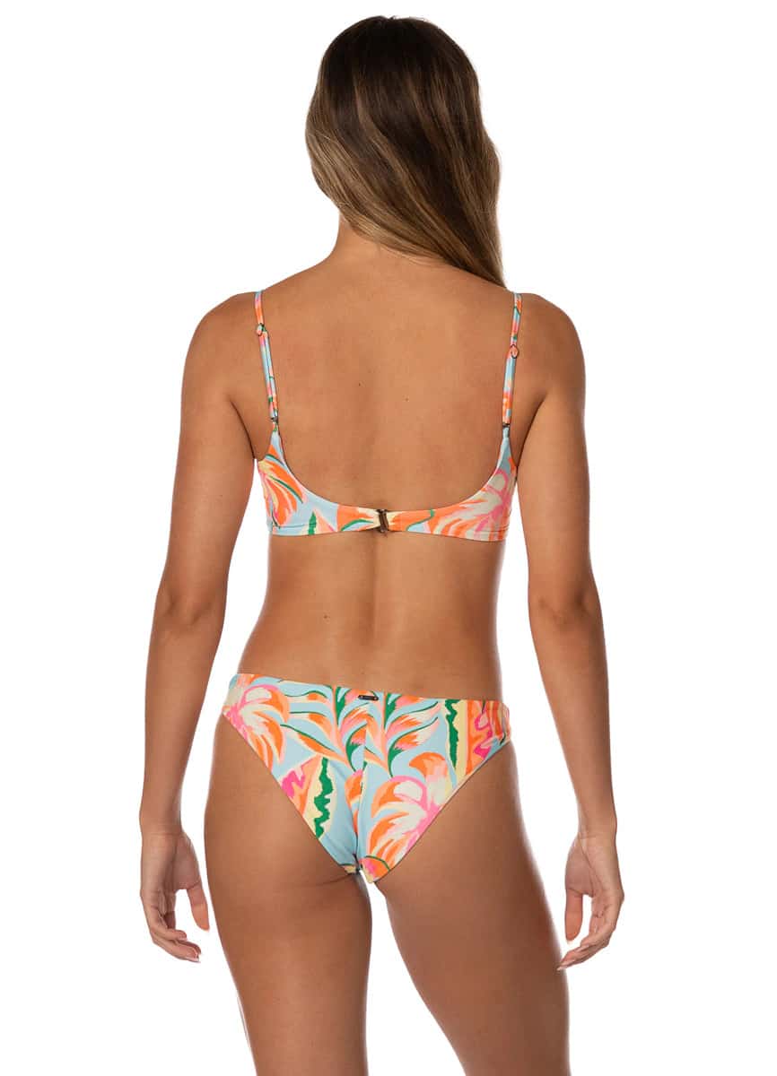 Maaji Fiesta Bloom Iconic Low Rise Thin Side Bikini Bottom