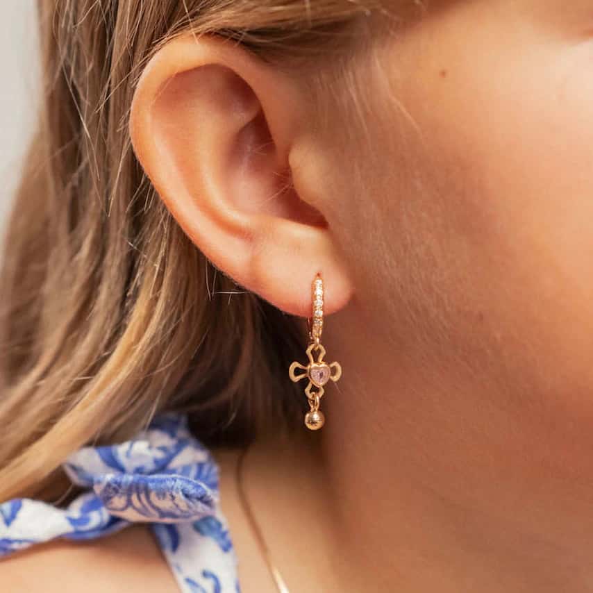 Mini Hoops Amor Rosa - miniatura 2