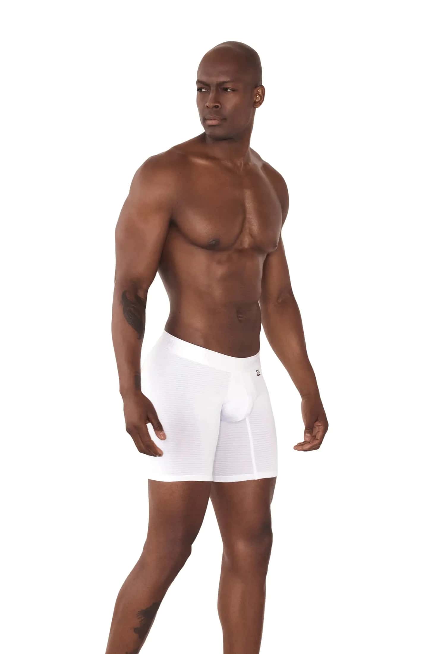 BOXER MICROFIBRA JACQUARD DESAGUJADO  BLANCO