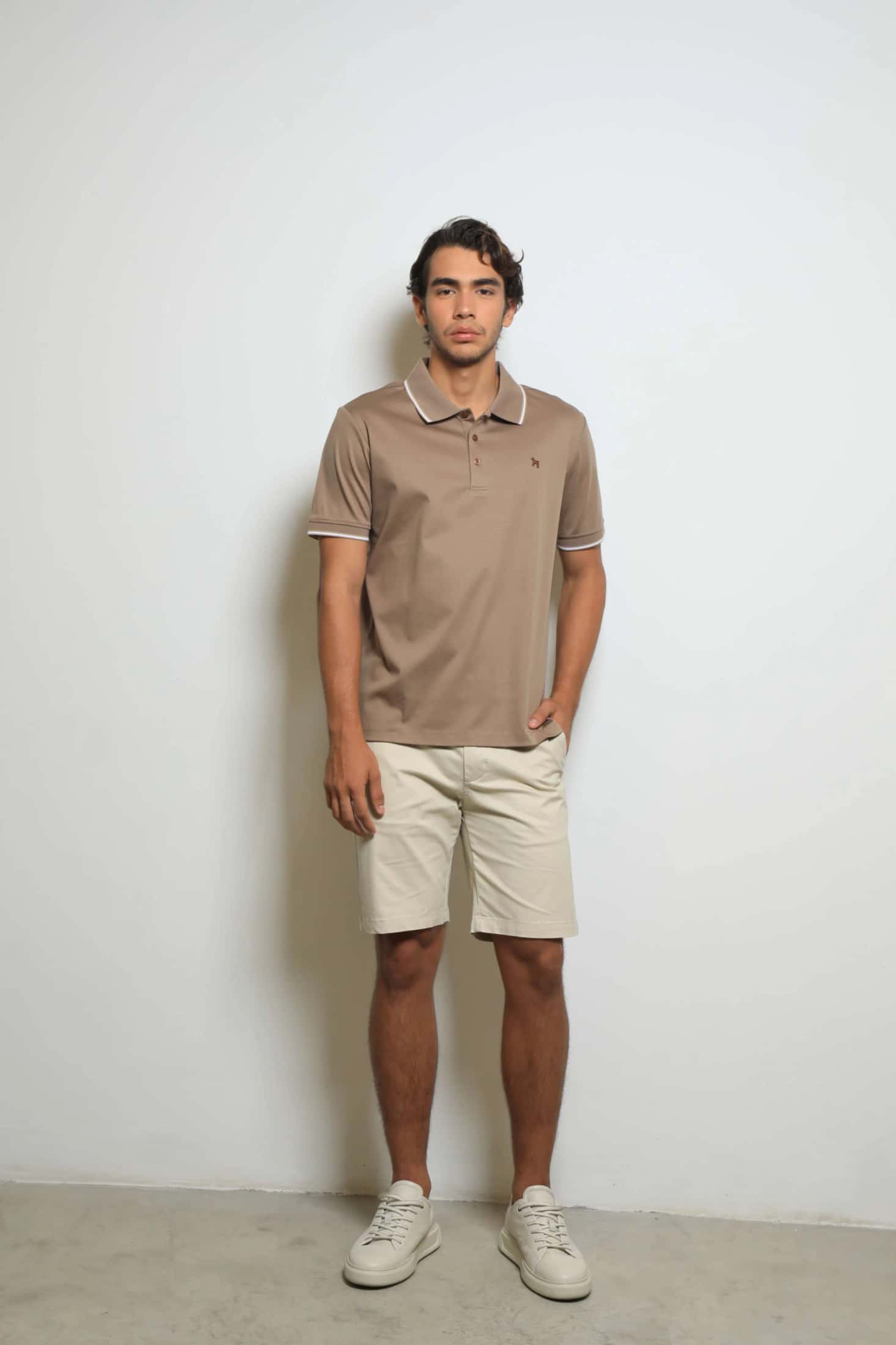 Polo Fashion Mercerizada Café/Taupe