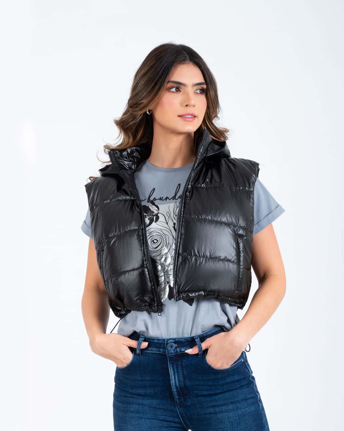 Chaleco negro para mujer