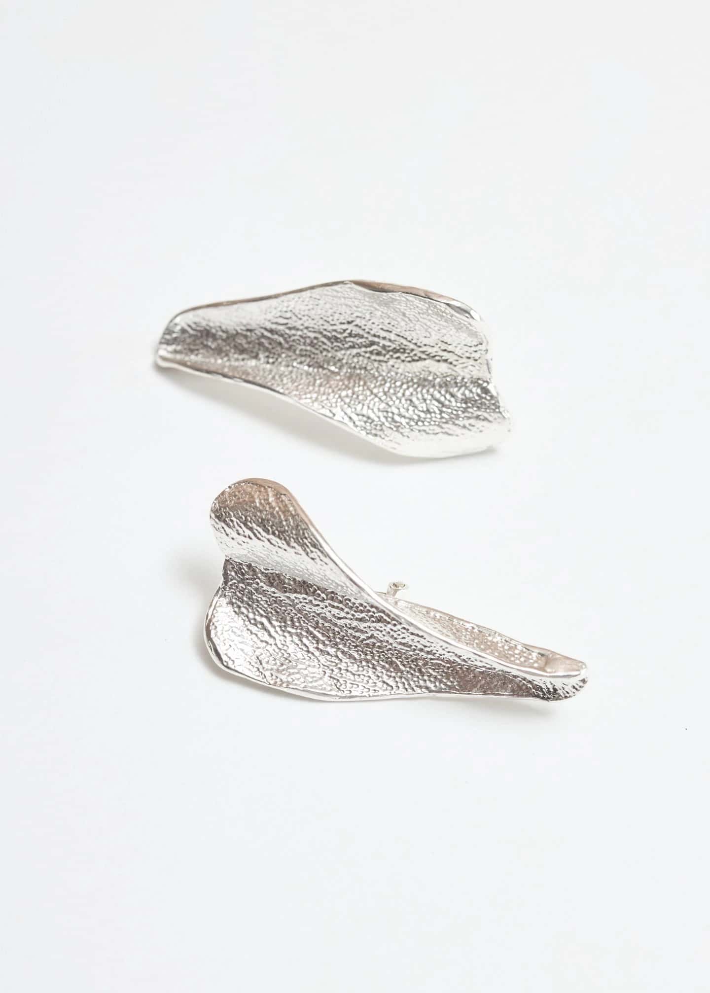 Aretes Maxi Pétalo Plata