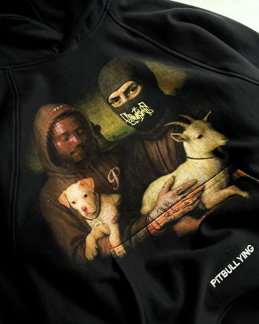 HOODIE OVERSIZE Goat Negro - miniatura 3