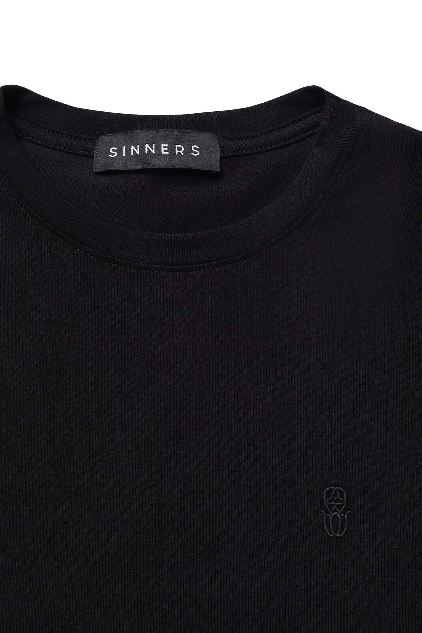 MONOGRAM SLIM BLACK T-SHIRT - miniatura 3