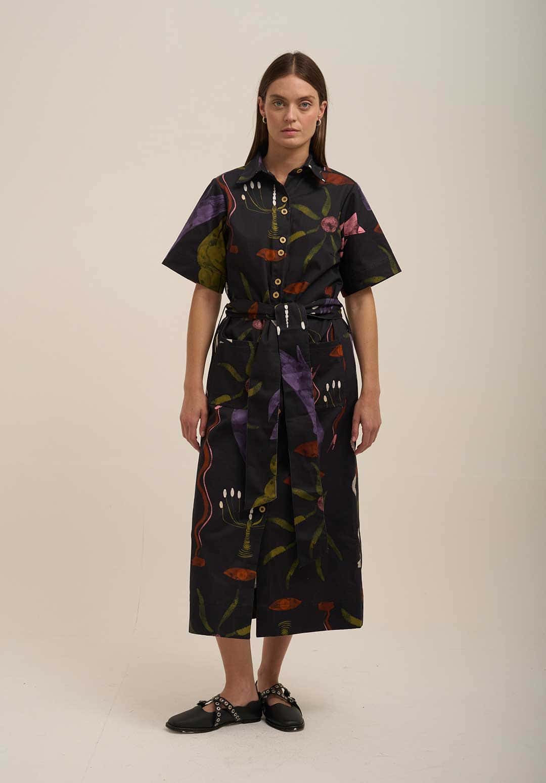 Vestido Camisero Totem Negro