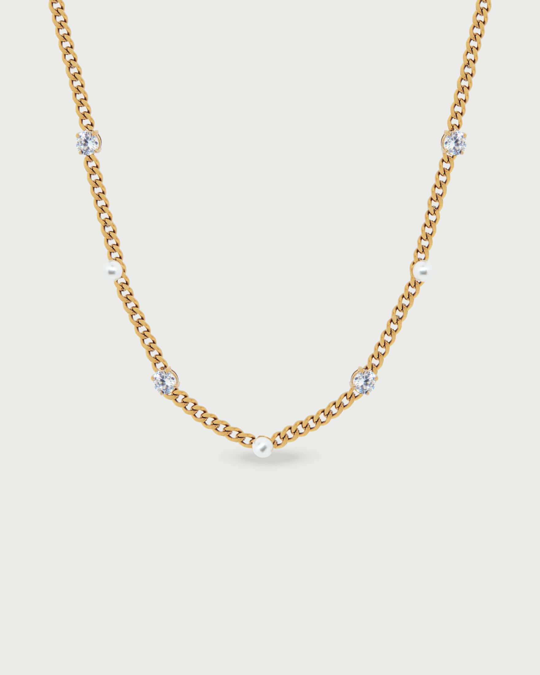 Collar Perlas y Cristales