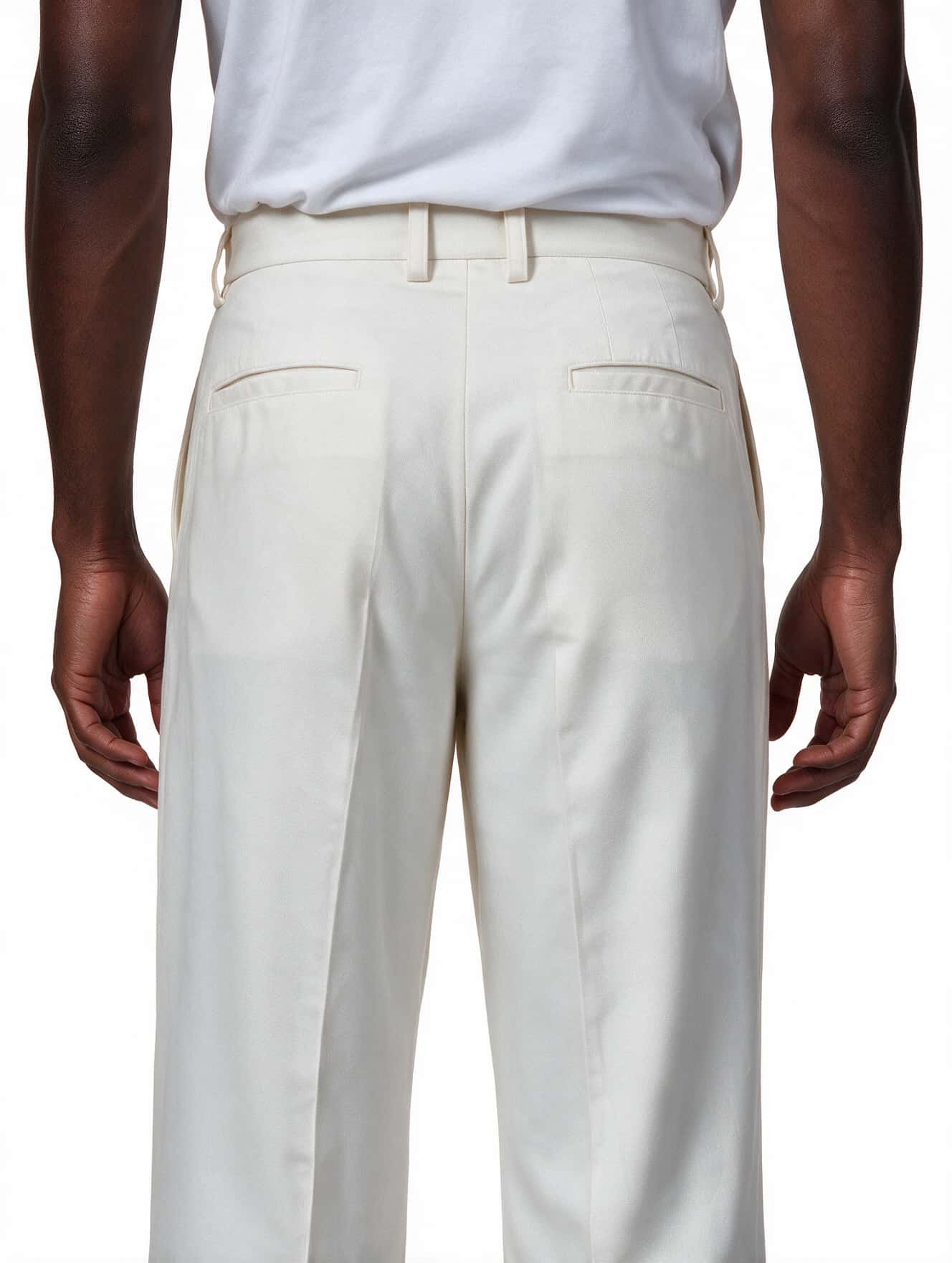 Pantalón beige con pretina cruzada - miniatura 5