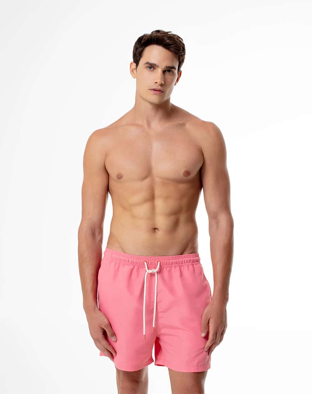 Pantaloneta de baño rosa hombre