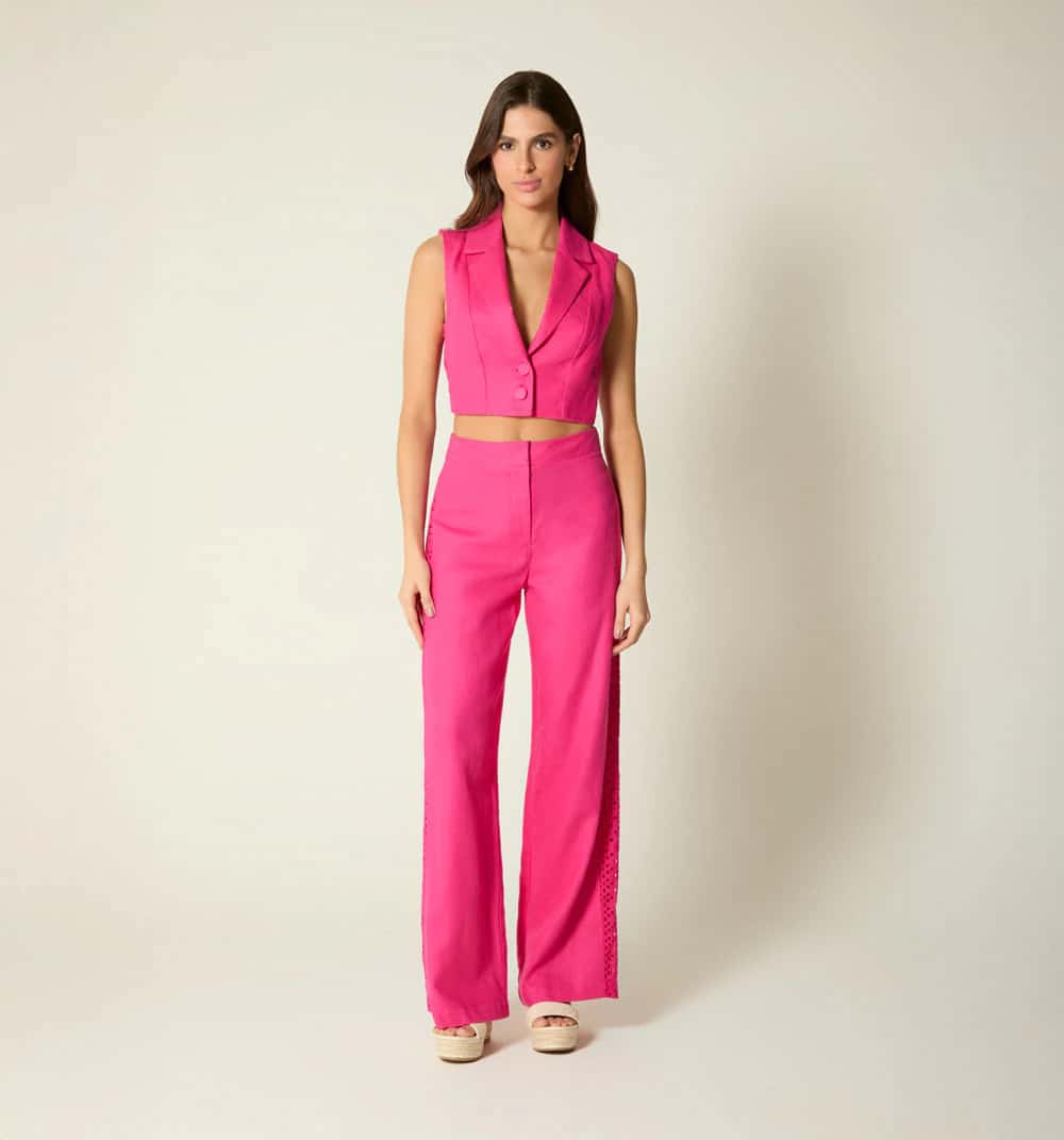 Pantalon palazzo tiro alto