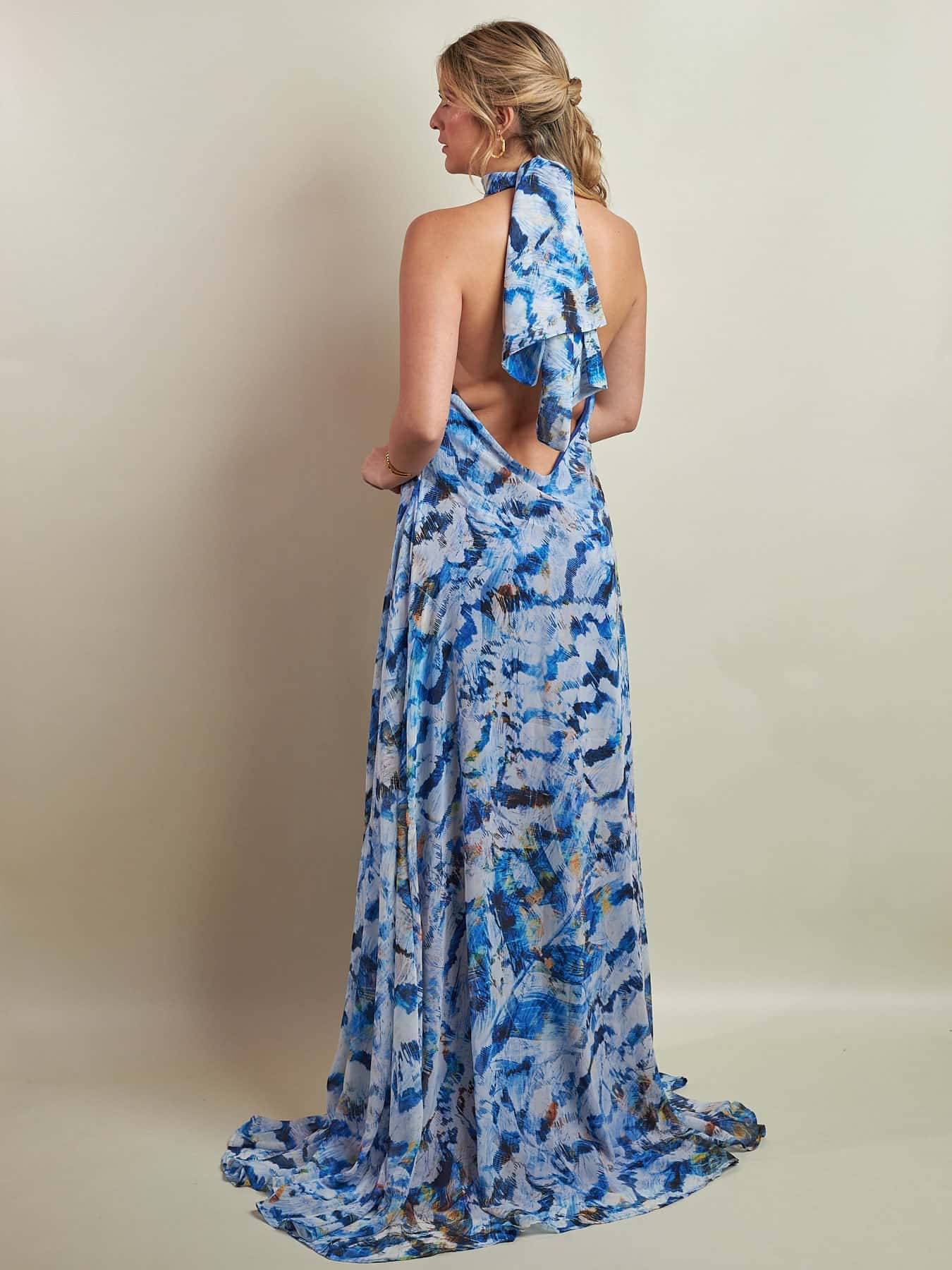 Vestido Apolinary Feathers Azul - miniatura 6