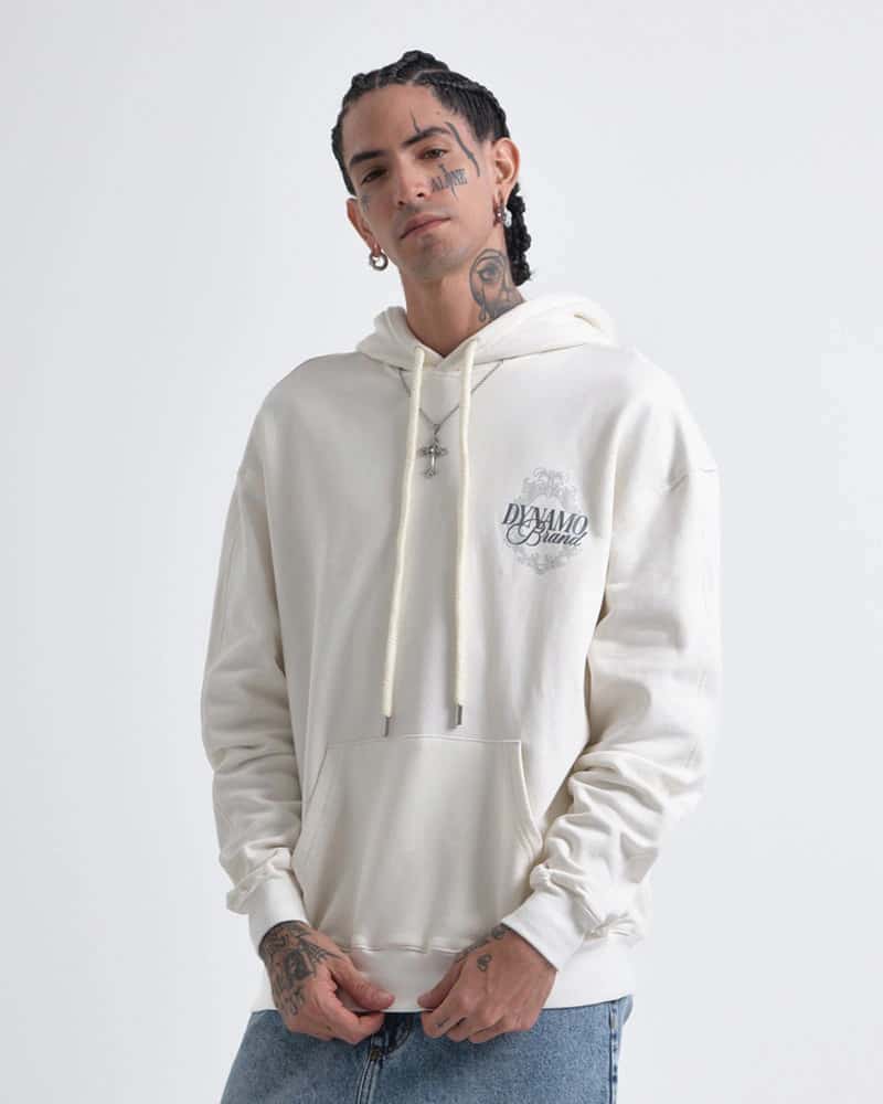 Hoodie Blanco Oversize No Regret - miniatura 4