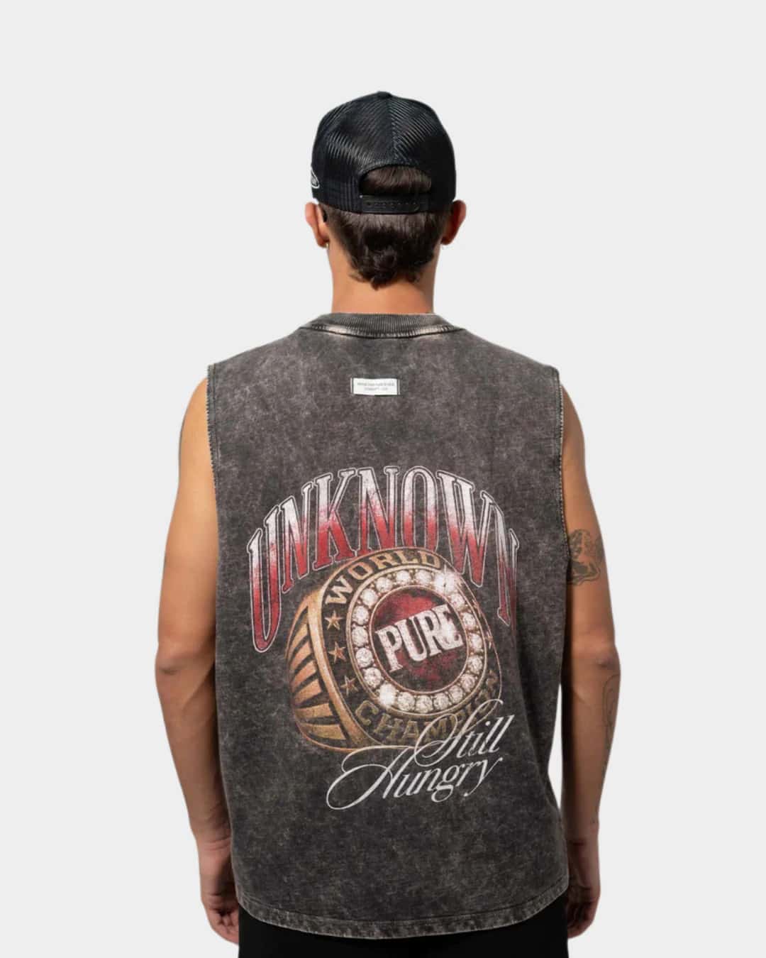 STILL HUNGRY WASHED GRAY TANK TOP - miniatura 2