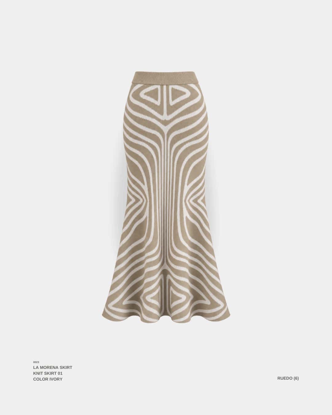 "LA MORENA" SKIRT IVORY - miniatura 4