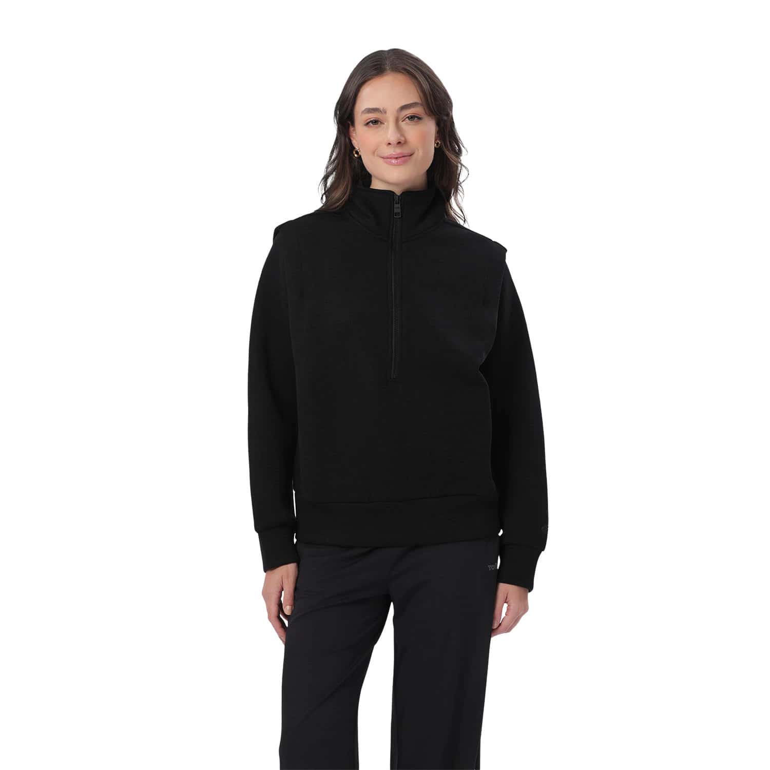 Buzo con Cremallera para Mujer Cortazar Pullover Negro