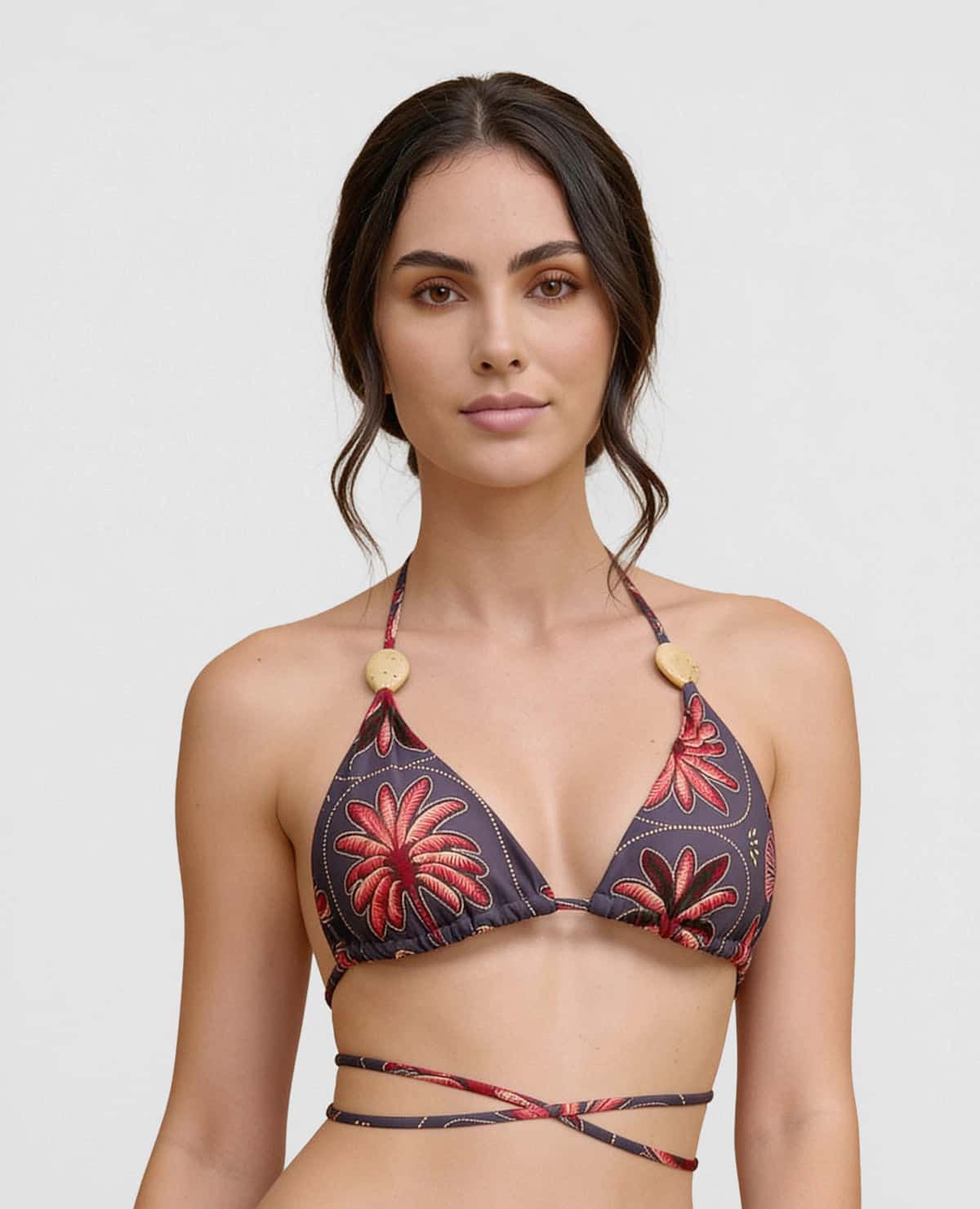 Top de Baño Triangular | Con Copas Suaves | Anudar en Cuello y Espalda