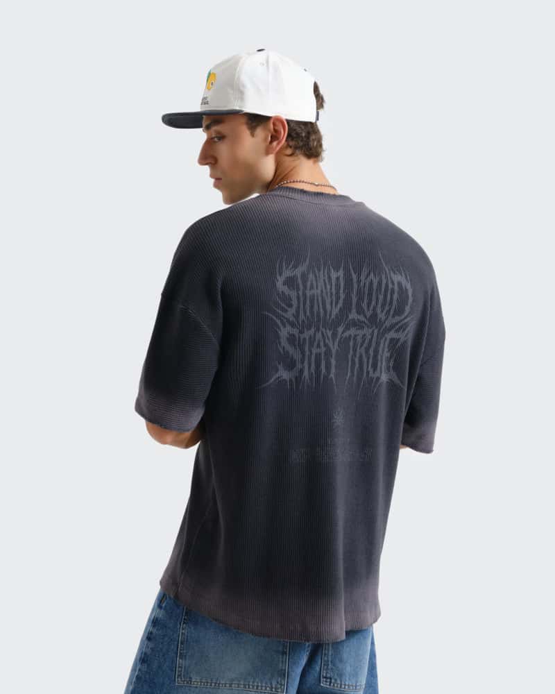 Camiseta Gris Lavada Oversize Stand