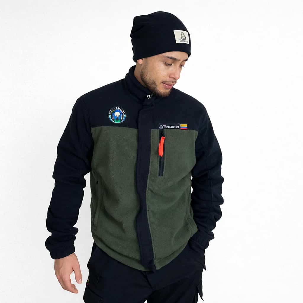 Buzo Térmico Bicolor Verde-Negro Hombre