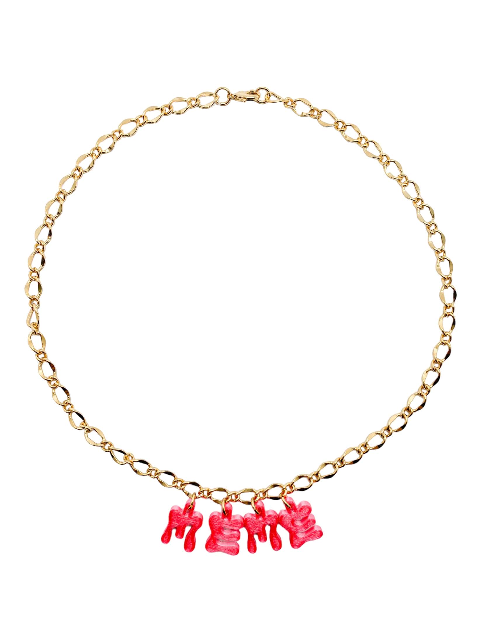 3D custom necklace 4 letters - miniatura 3
