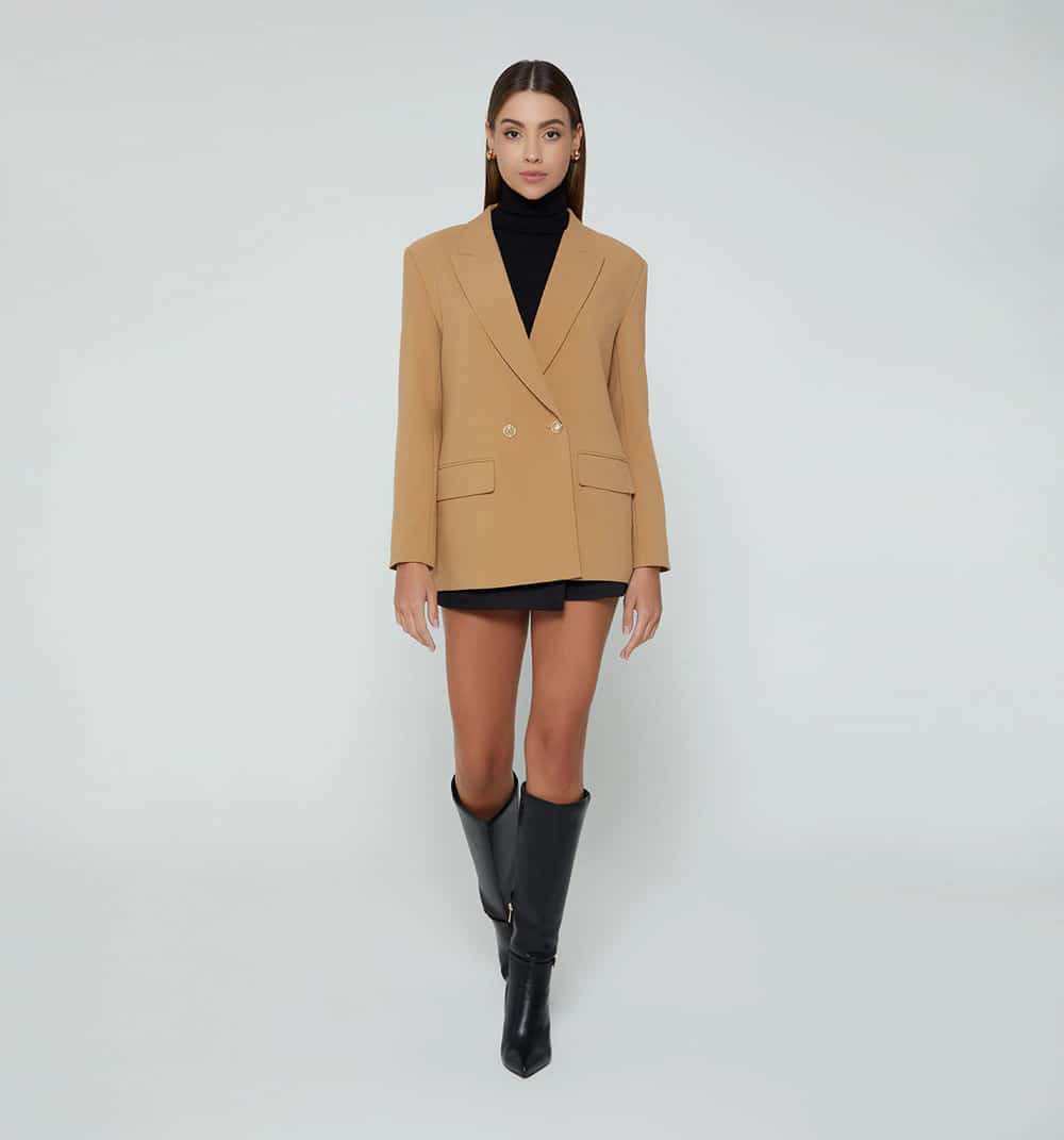 Blazer manga larga cruzado