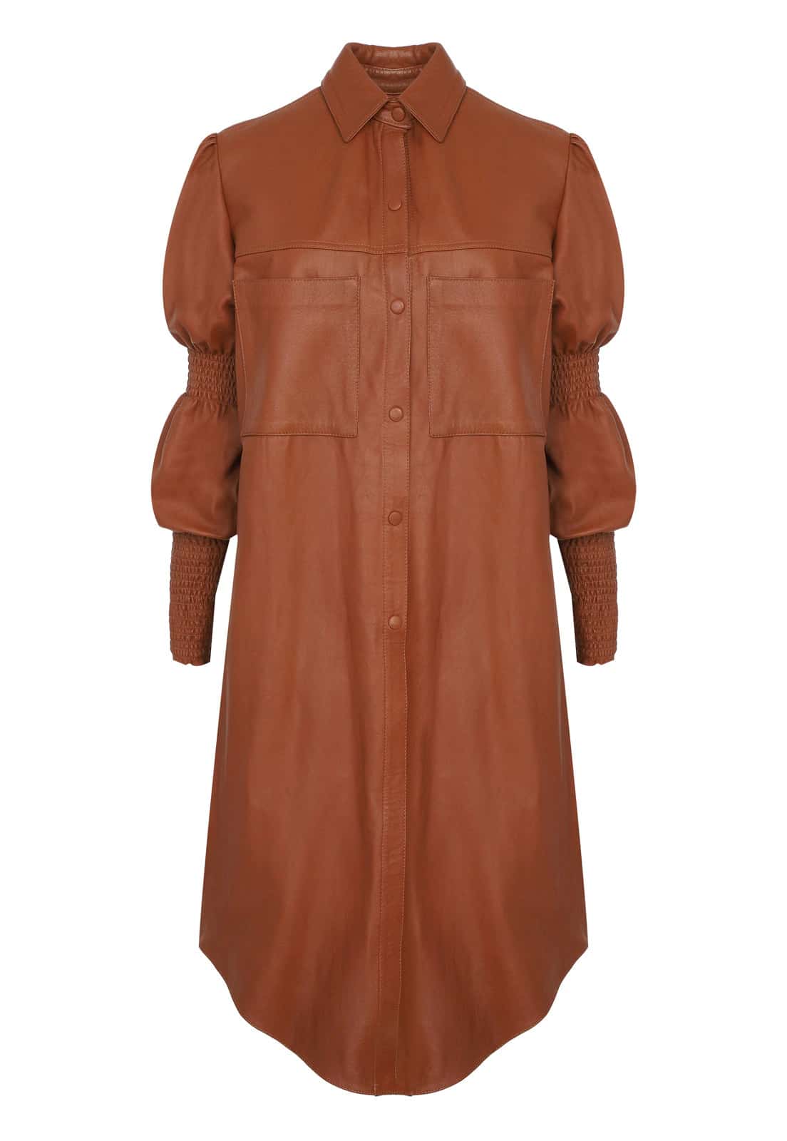 POUF LEATHER DRESS