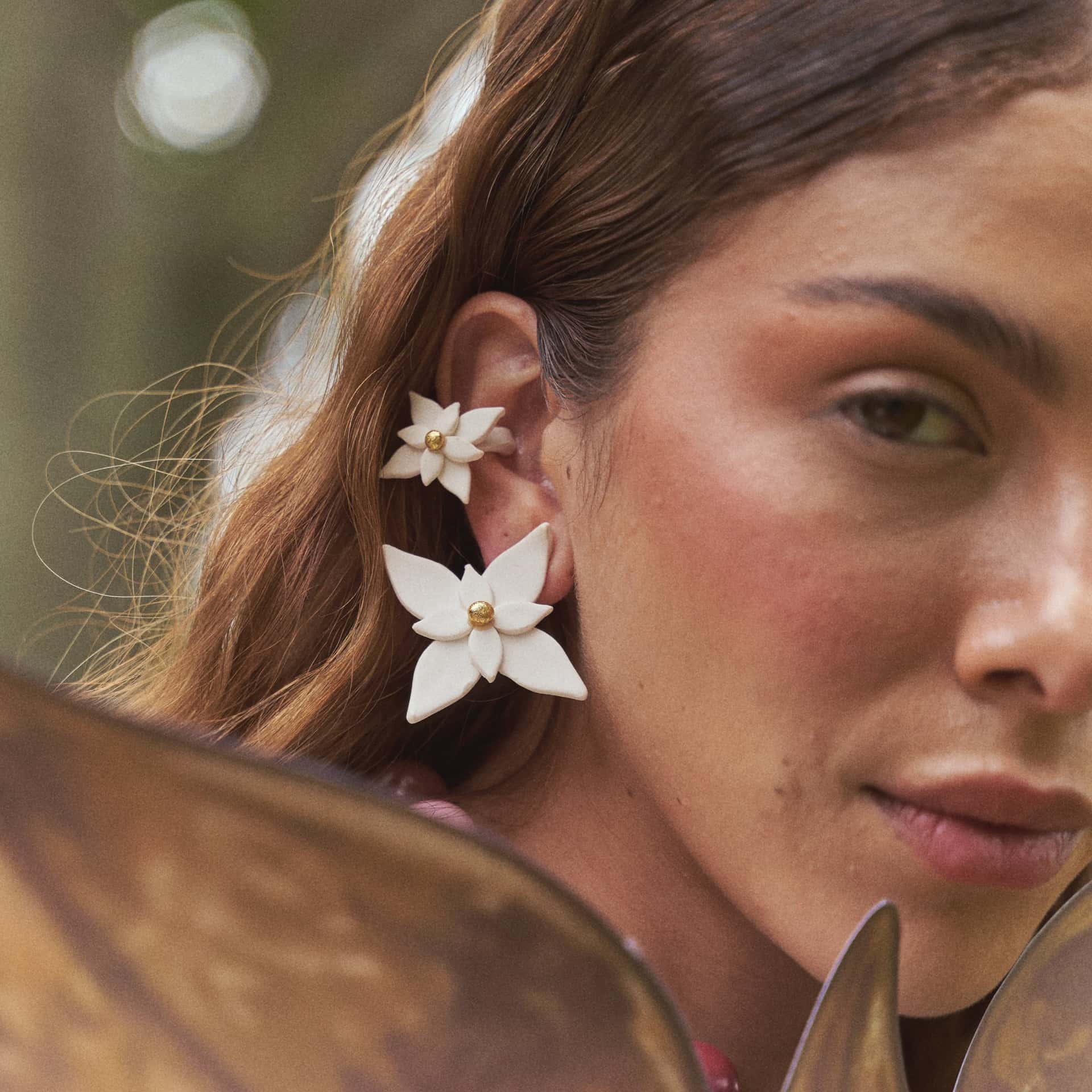 Aretes Flor de Navidad Maxi