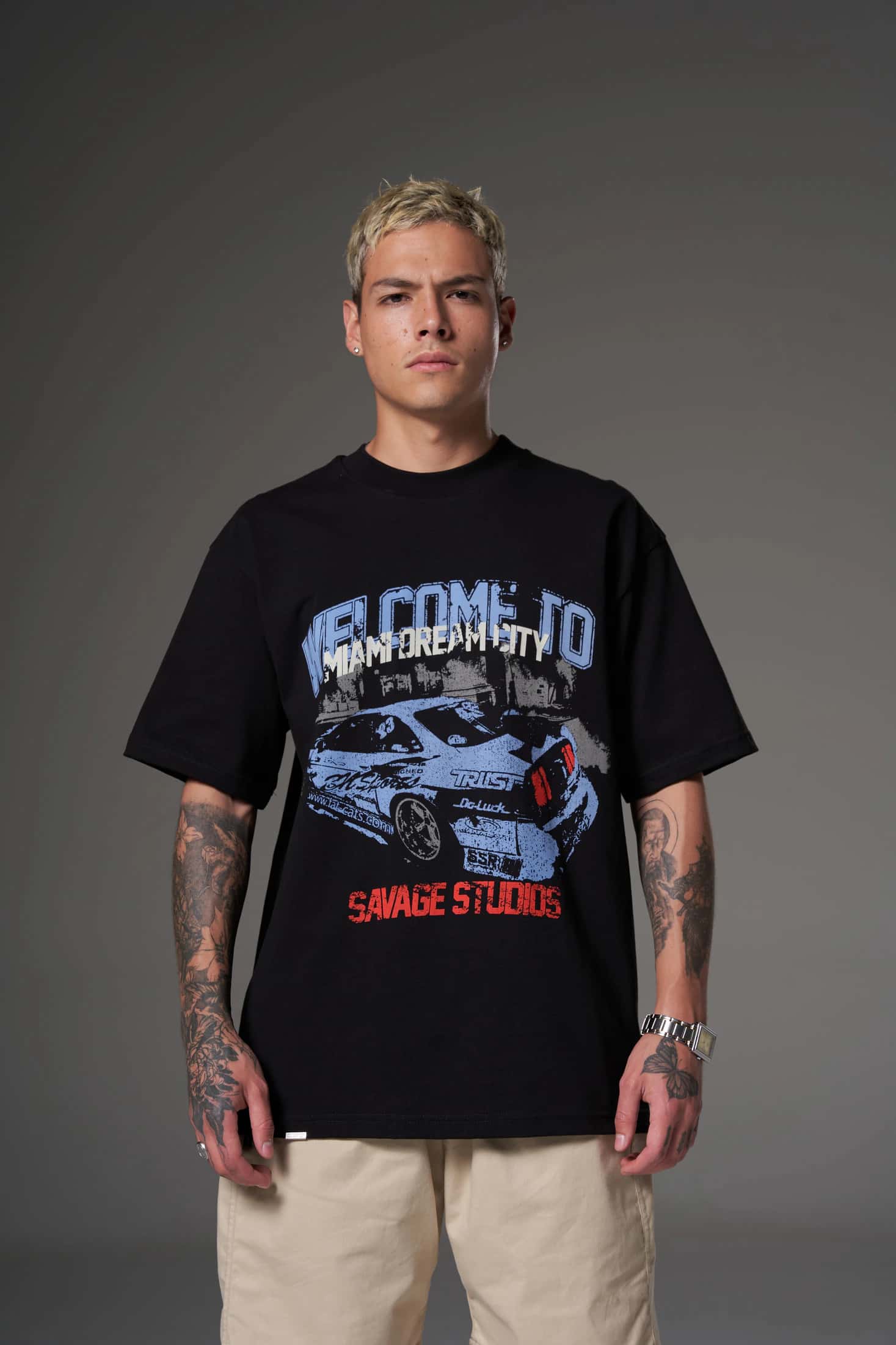 T shirt welcome to Miami azul 250 gramos 14604