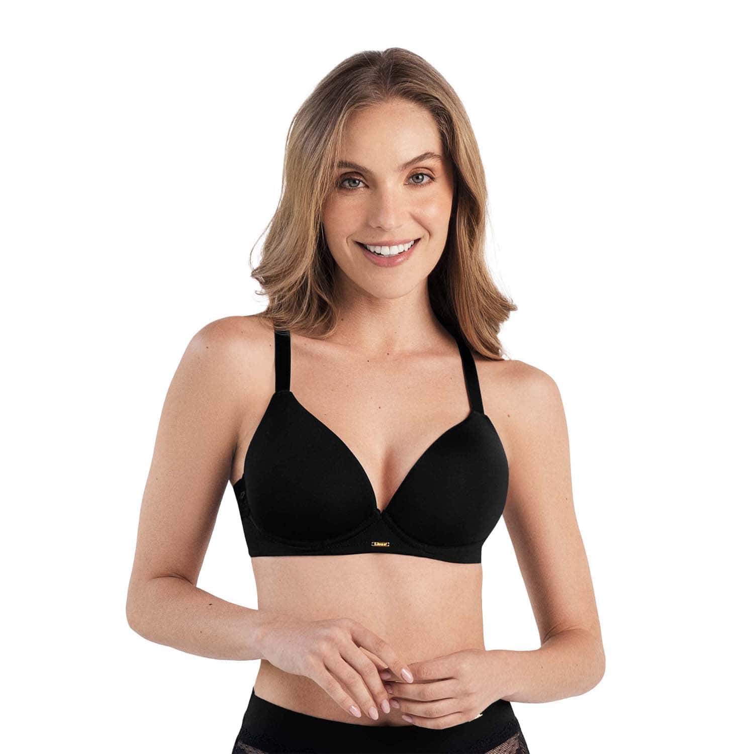 BRASIER REALCE NATURAL CON ESPALDA EN ENCAJE