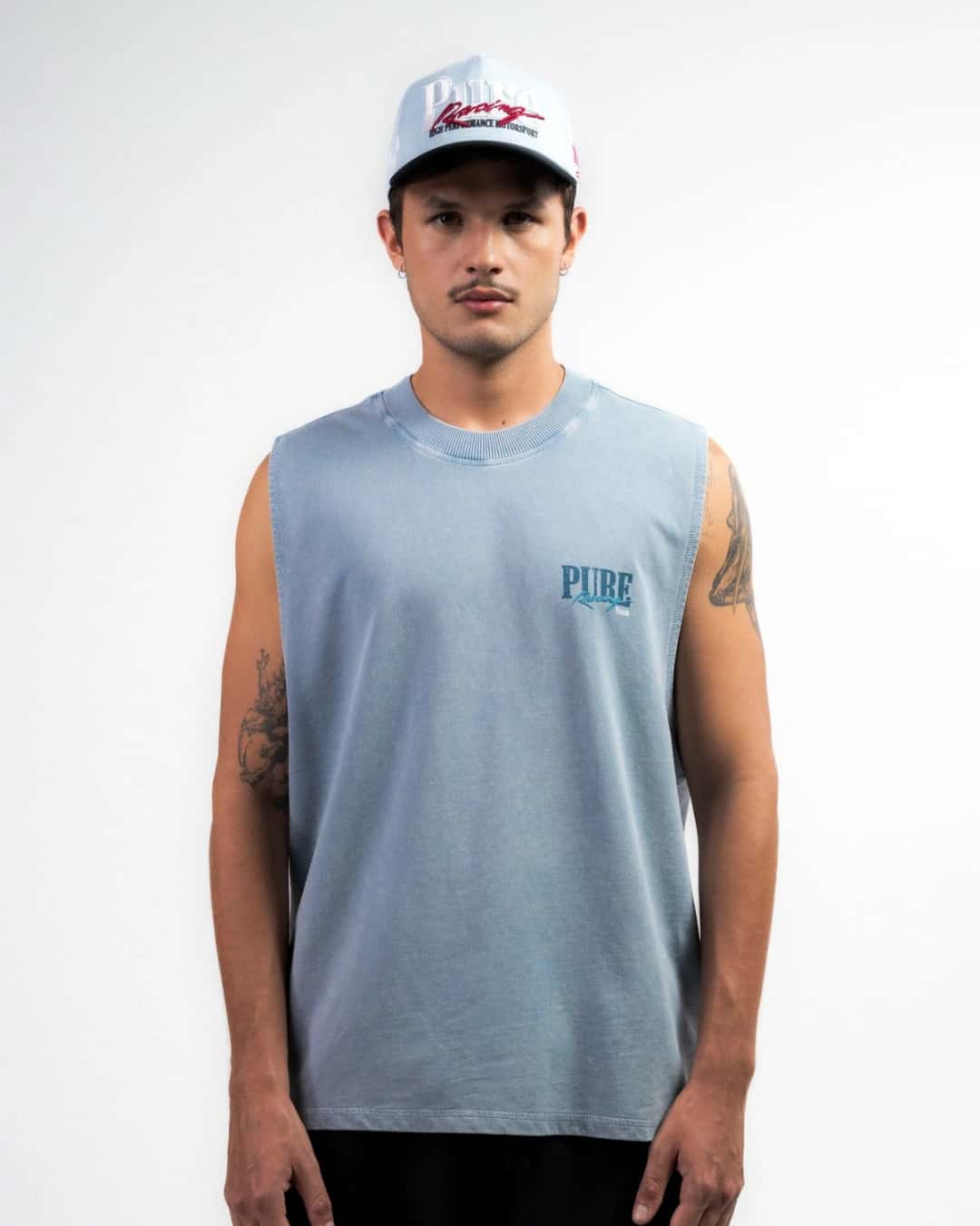 OVERDRIVE WASHED BLUE TANK TOP - miniatura 1