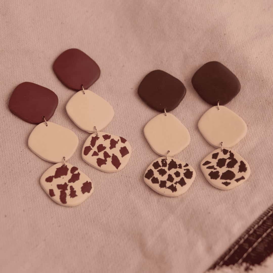 Aretes Circe Cow Print