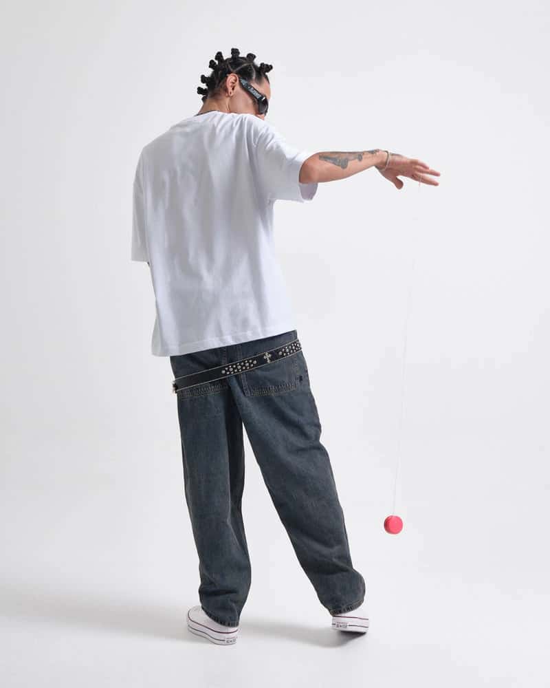 Camiseta Blanca Oversize Outlaw - miniatura 1
