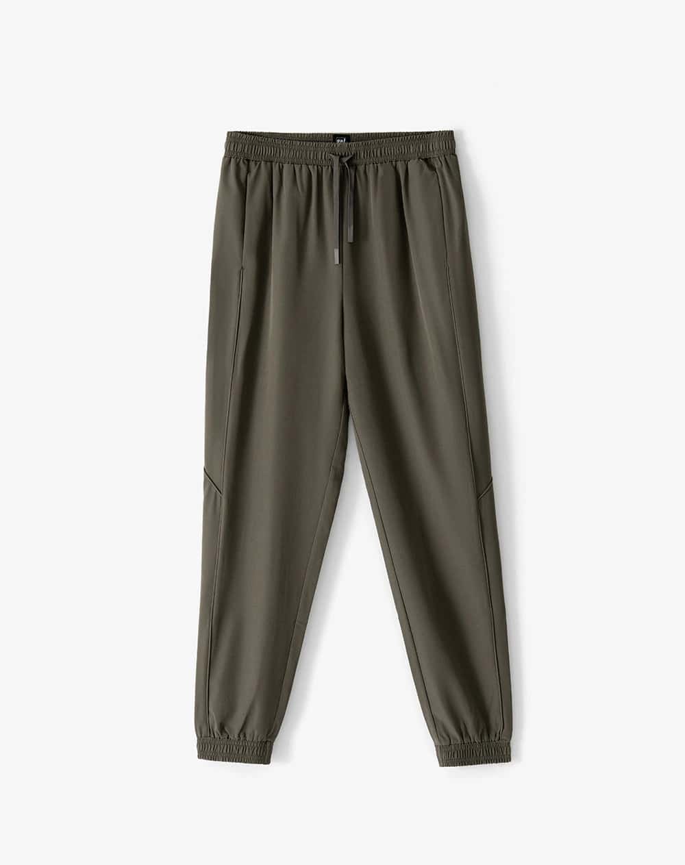 Jogger regular tiro medio café hombre