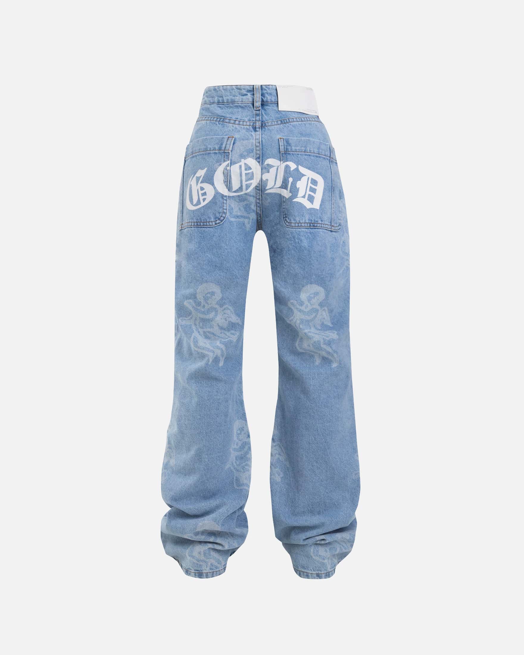 Gratia Plena Cherubs Wide Jean Washed Blue - miniatura 3